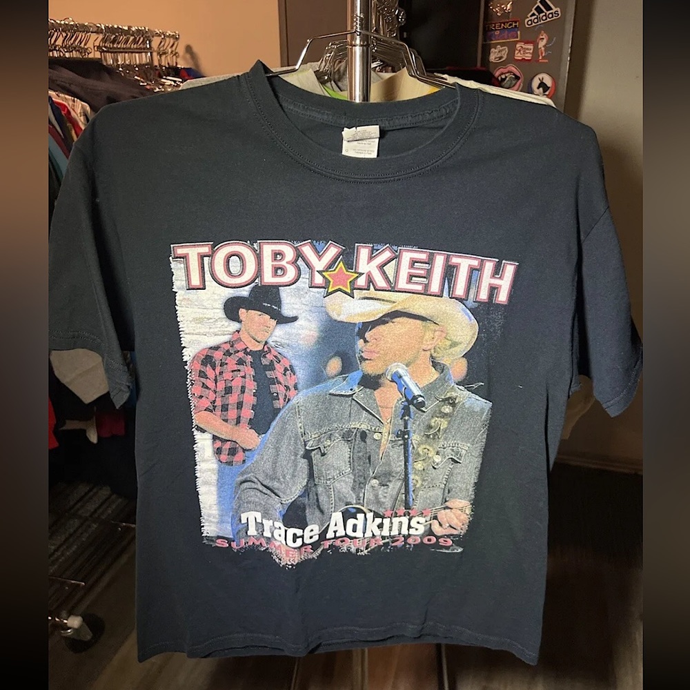 Vintage Toby Keith 2009 Summer Tour Band T-Shirt Trace Adkins